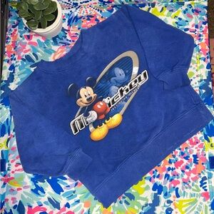 Vintage Disney Store Blue Mickey Mouse Crewneck XXS Boy 2/3